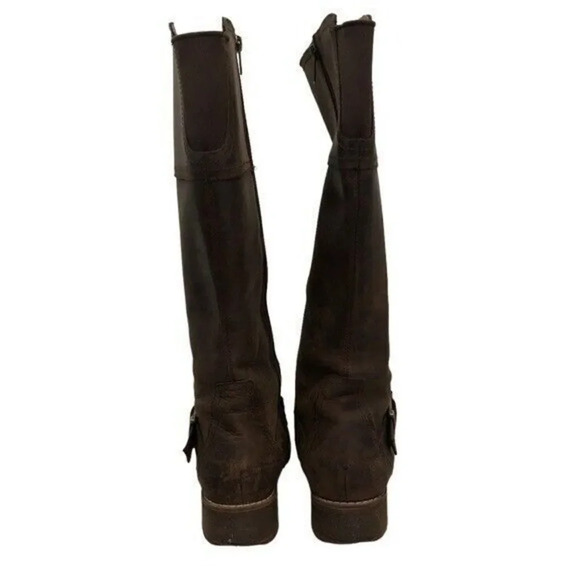 Timberland Bethel Espresso Brown Leather Riding Boots 8 - Picture 4 of 6